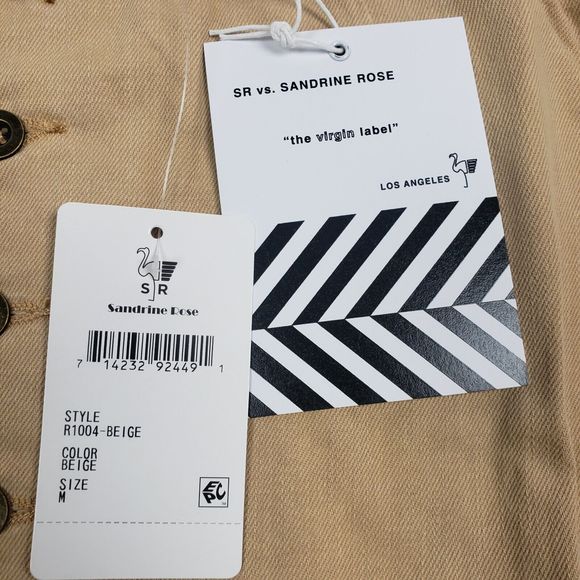 Sandrine Rose Women's Tan Denim Empire Jacket size M - Picture 11 of 14